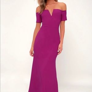 Lulus Lynne magenta XS maxi dress